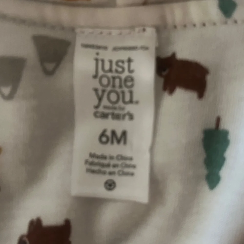 Carter's Just One You Baby Teddy Romper Outfit with Bear and Tree Design